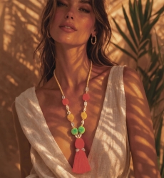 Miss June Paris — Collier Pompoms